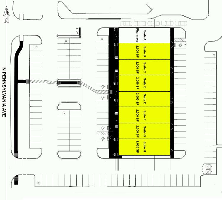 Sycamore Plaza retail space for lease Oklahoma City, OK site plan