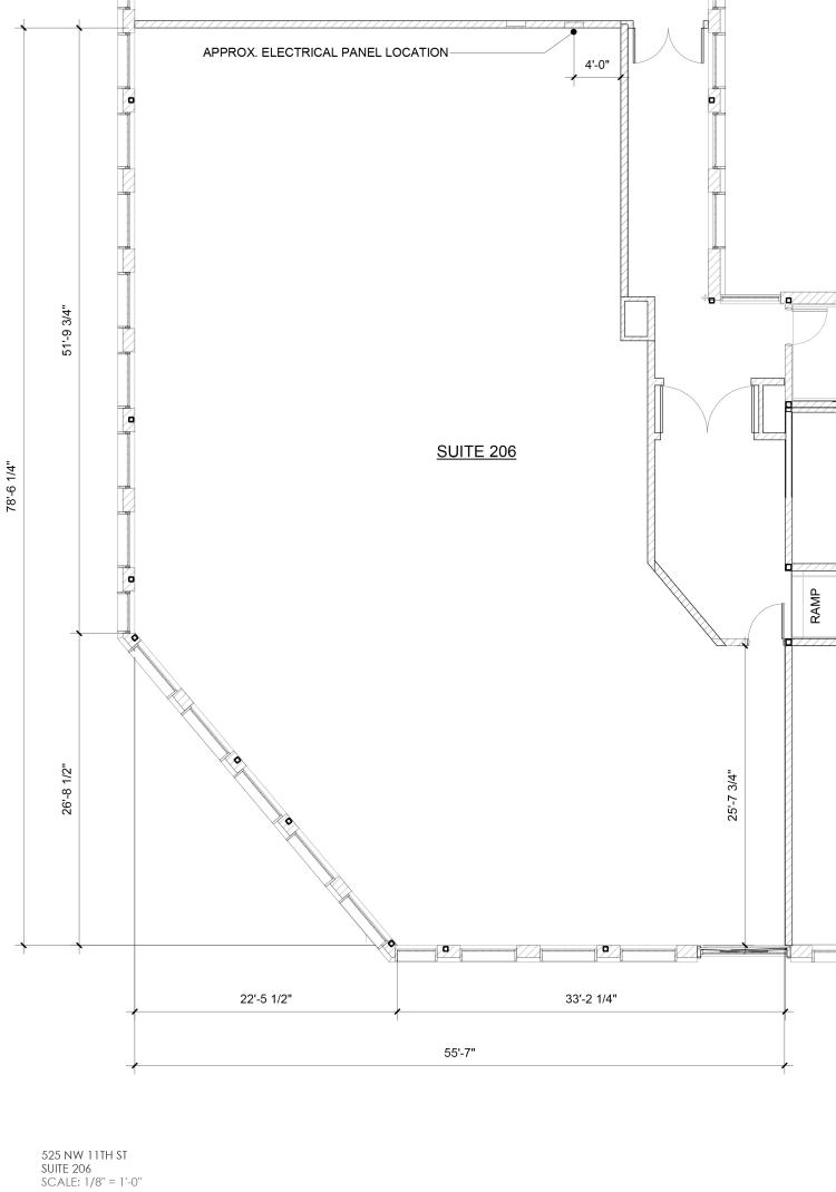 525 NW 11th Street, Oklahoma City, Ok office space for Lease Suite 206 floor plan