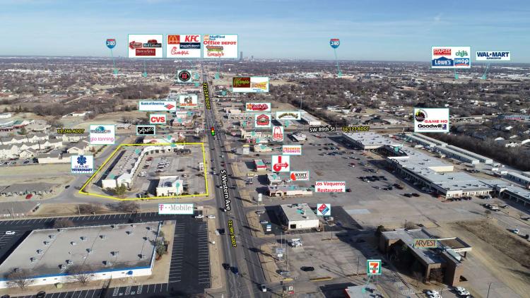 Summit Pointe Plaza retail space for lease Oklahoma City, OK aerial