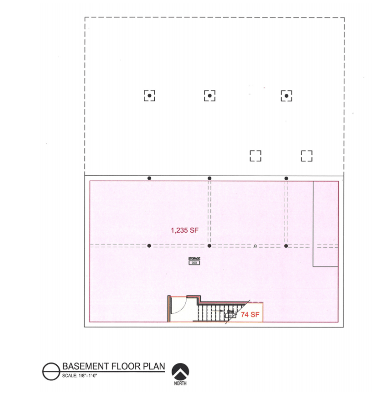 Morgan Building - basement office space for lease floorpan