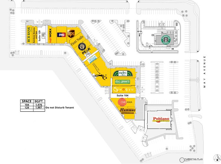 Shoppes at Quail Springs retail space for lease Oklahoma City, OK 1st floor site plan