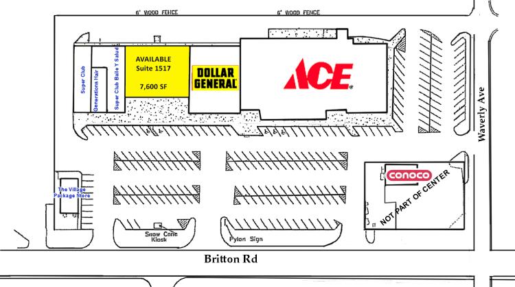 Village Plaza retail space for lease Oklahoma City, OK site plan