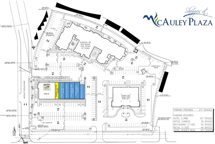 Shoppes at McAuley Plaza retail space for lease Oklahoma City, OK overall site plan
