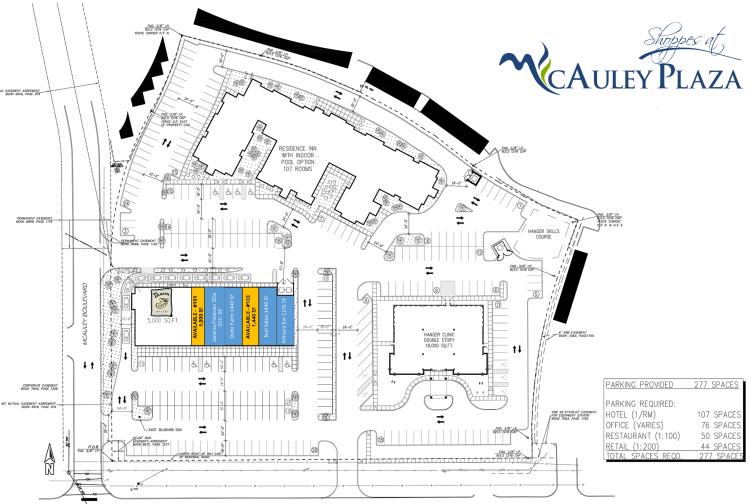 Shoppes at McAuley Plaza retail space for lease Oklahoma City, OK site plan