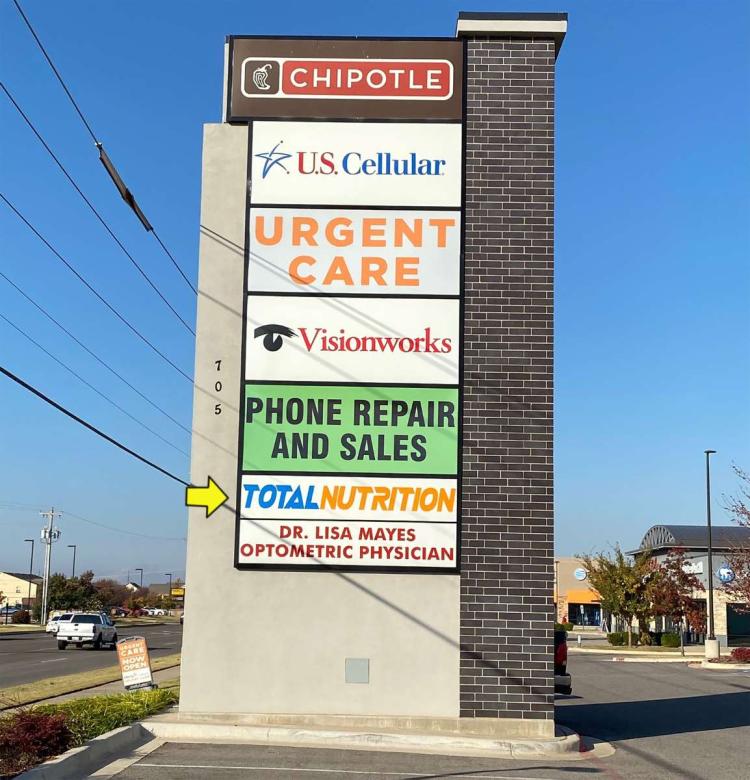 Retail space for lease on SW 19th, Moore, OK pylon photo