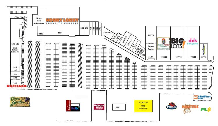 Walnut Square - Pad Site retail space for lease or build to suit Oklahoma City, OKsite plan