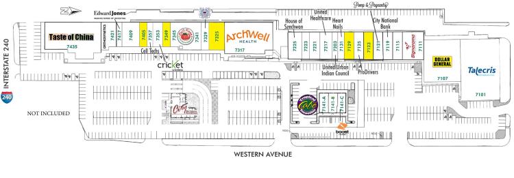 retail space available south Oklahoma City, OK site plan