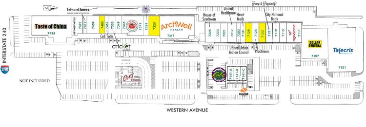 retail space available south Oklahoma City, OK site plan