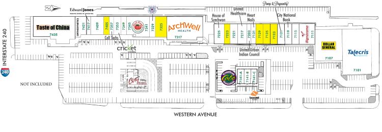 retail space available south Oklahoma City, OK site plan
