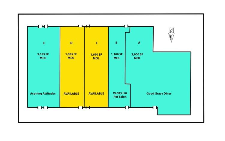 Retail strip center for lease north Oklahoma City, OK site plan