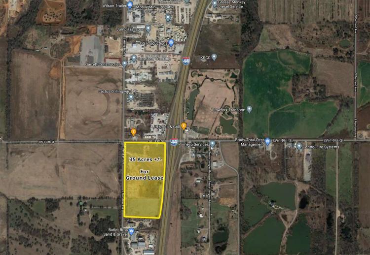 35 Acres Ground Lease, SW Oklahoma City - aerial