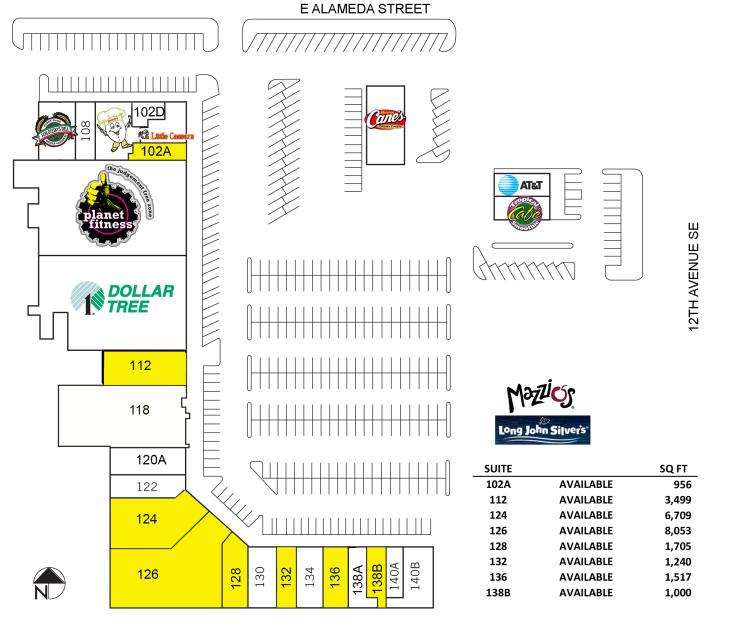 Alameda Square retail space for lease Norman, OK site plan