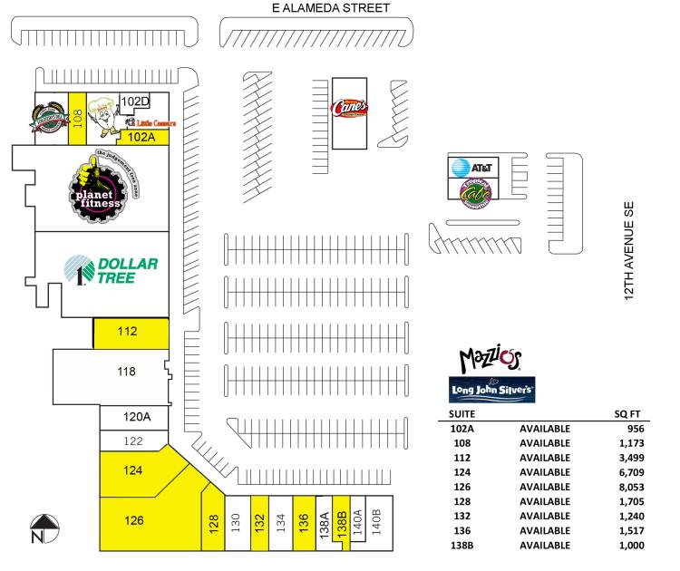 Alameda Square retail space for lease Norman, OK site plan