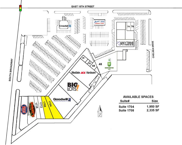 Edmond Plaza retail space for lease Edmond, OK site plan