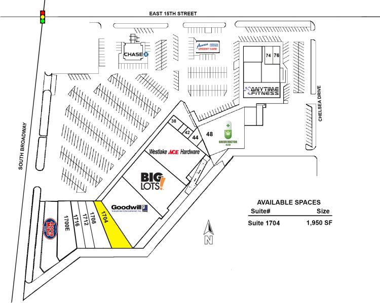Edmond Plaza retail space for lease Edmond, OK site plan