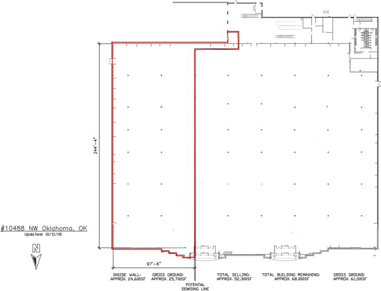 Retail space for Lease adjacent to Kohl's on NW Expressway, Oklahoma City, Ok floor plan