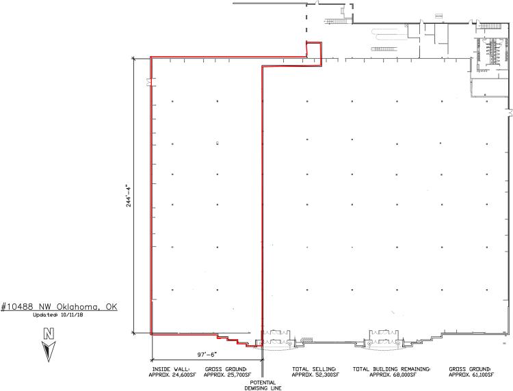 Retail space for Lease adjacent to Kohl's on NW Expressway, Oklahoma City, Ok floor plan