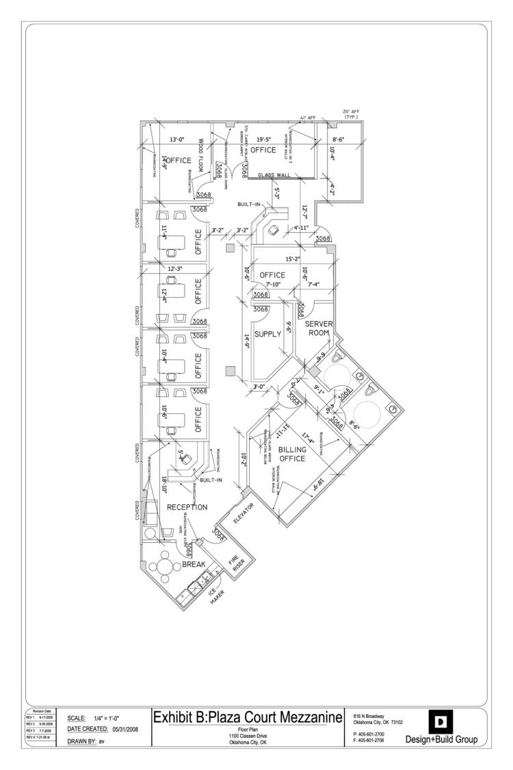 office space for lease midtown Oklahoma City, Ok floor plan