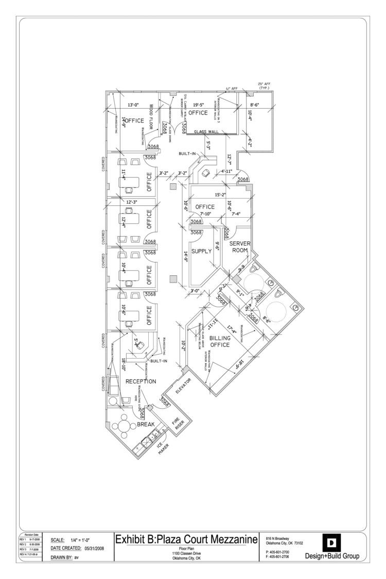 office space for lease midtown Oklahoma City, Ok floor plan