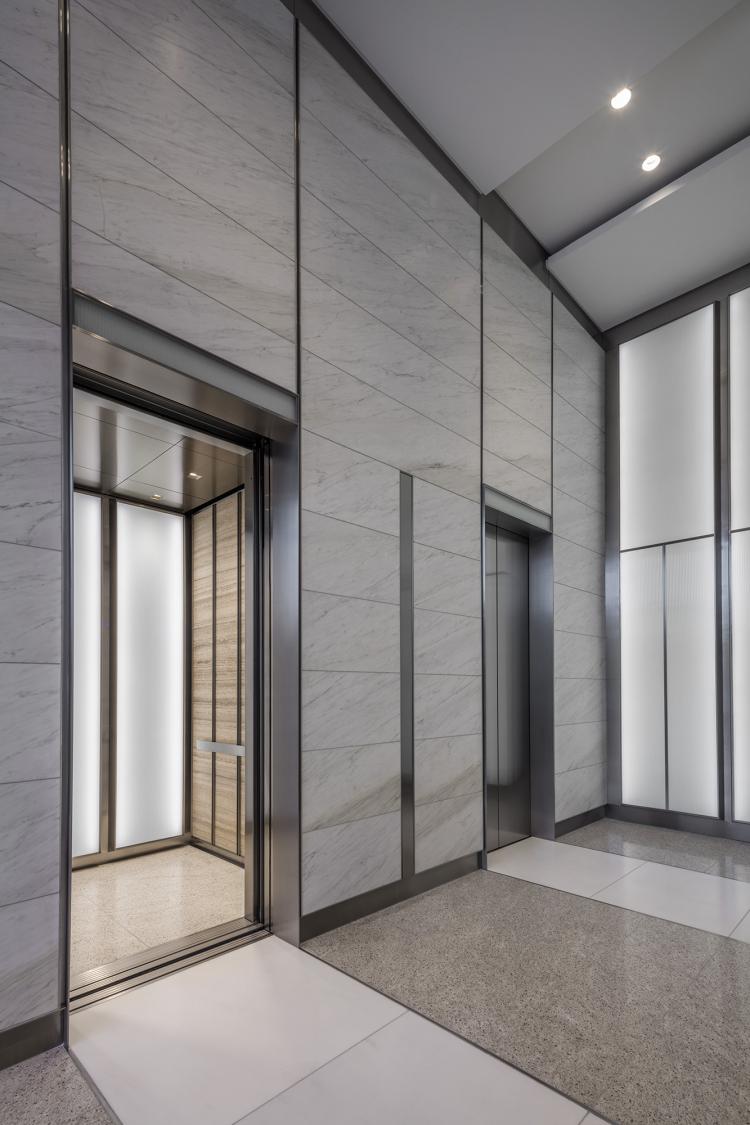 BOK Park Plaza interior elevators