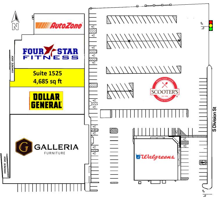 retail space for lease Guthrie, Ok site plan
