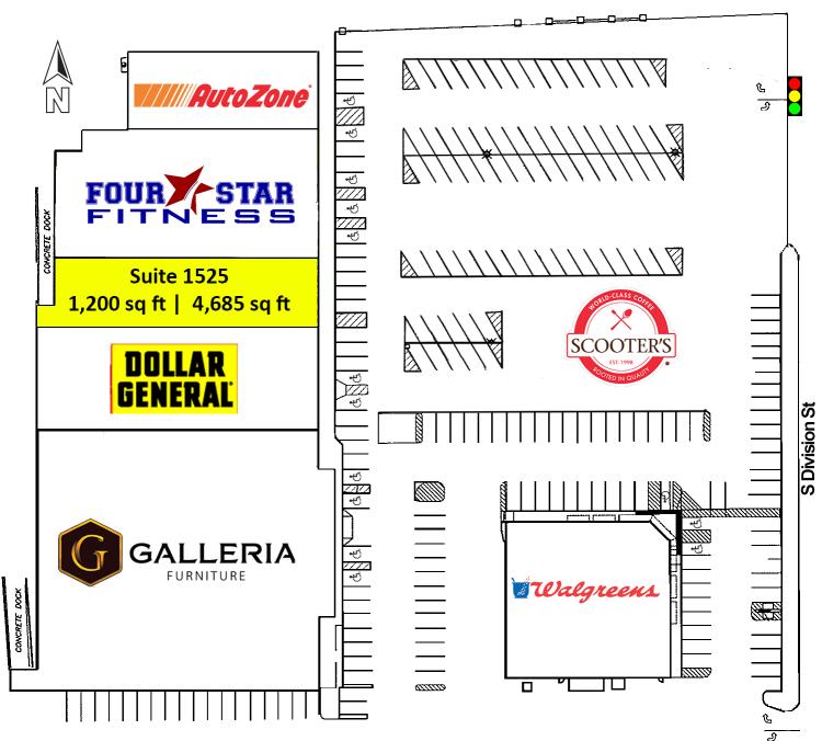 retail space for lease Guthrie, Ok site plan