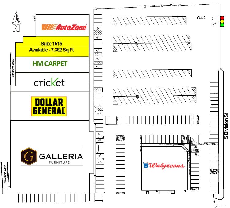 Guthrie Plaza retail space for lease Guthrie, OK site plan