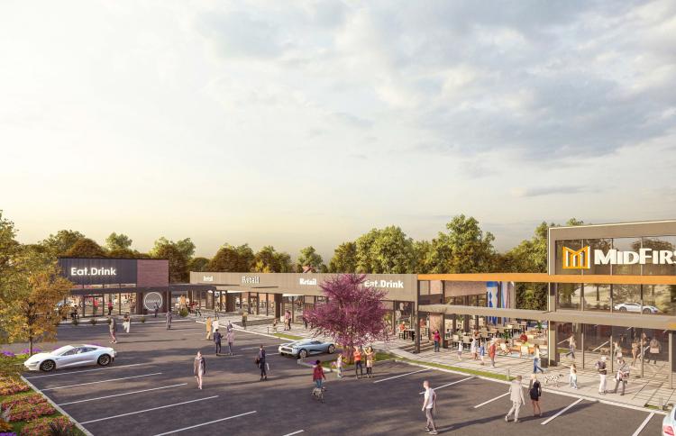 rendering retail space for lease East Edmond, OK
