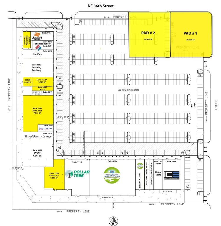 retail spaces for lease NE Oklahoma City, OK site plan