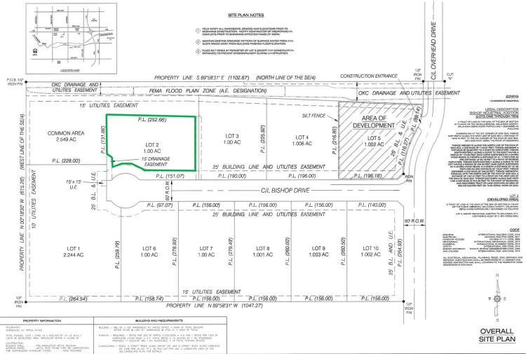 industrial building for lease, West Oklahoma City, OK site plan