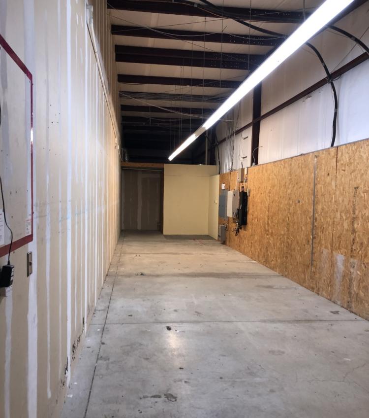 Sublease retail building in Drumright, Oklahoma interior photo of storage room
