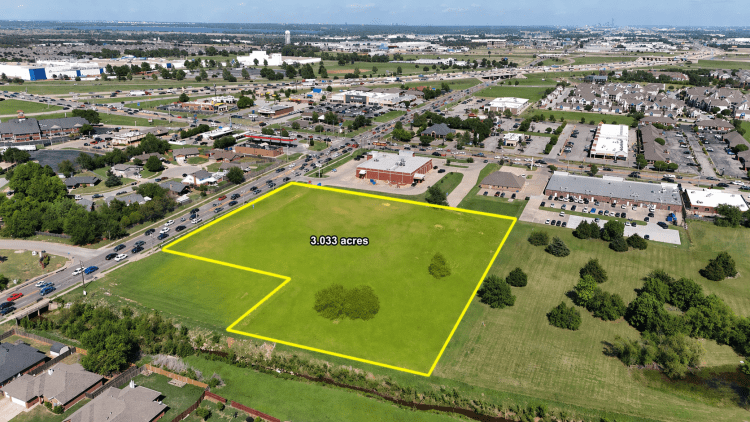 3.033 acres land Reno & Mustang Rd, Oklahoma City, OK aerial