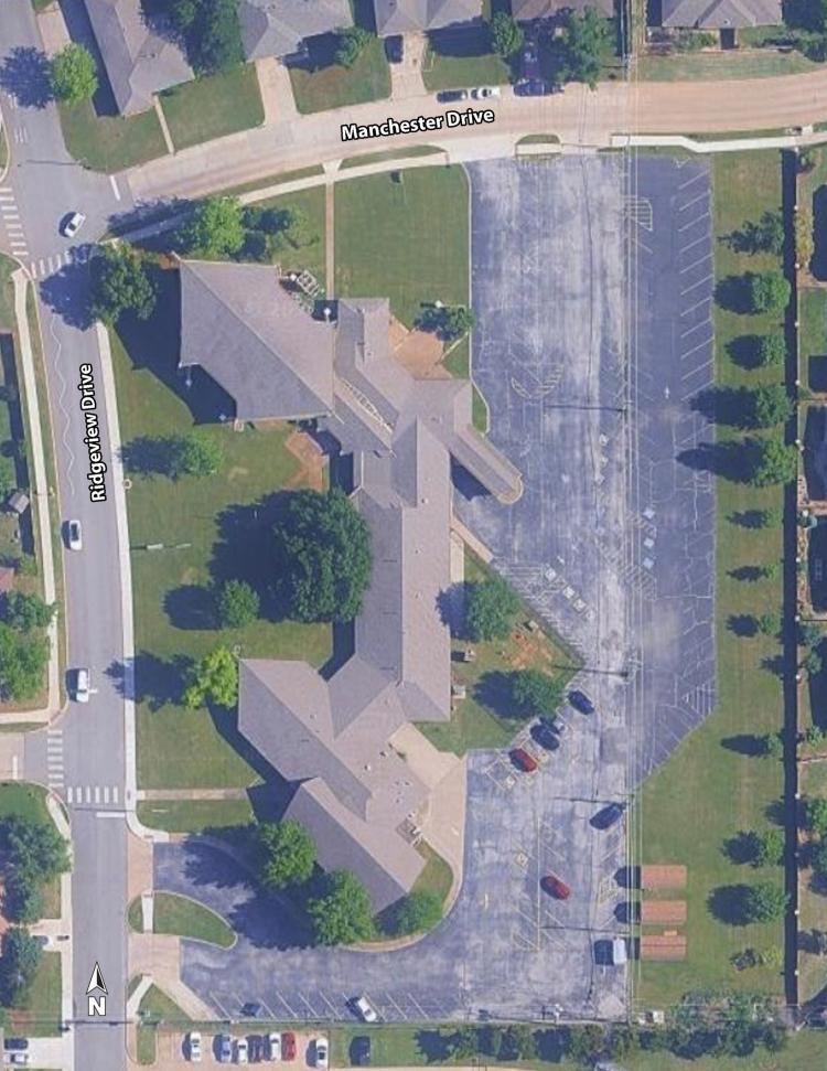 church for sale in The Village, OK site aerial