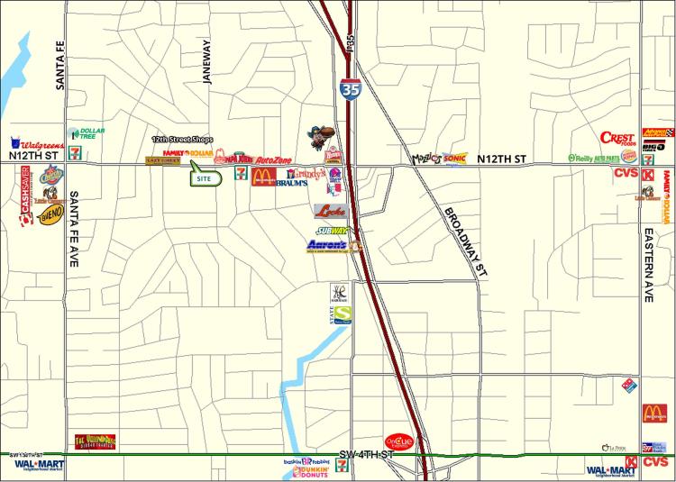 Family Dollar Building retail property For Sale in Moore Ok map