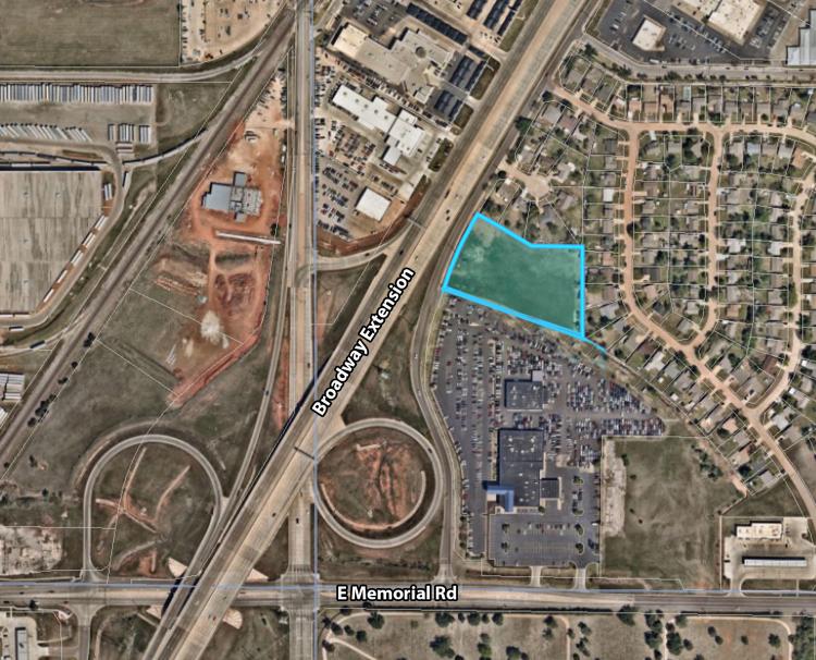 aerial view land for sale, NE Oklahoma City, OK