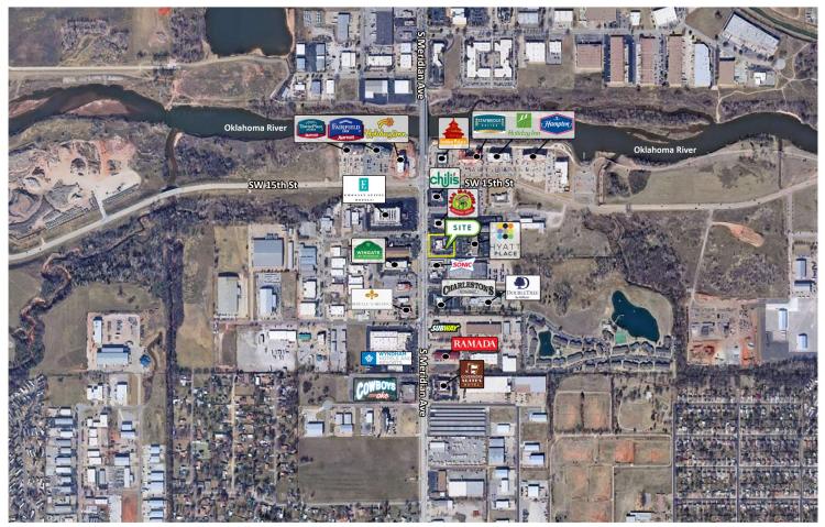 NNN Investment oportunity retail property for sale, Okalhoma City, OK retailer aerial
