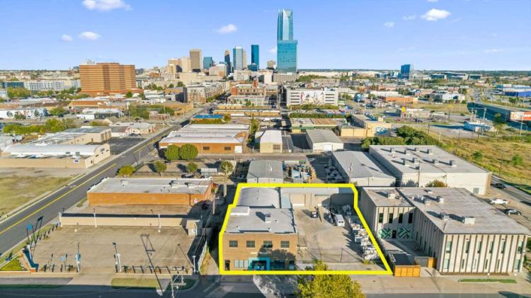 Downtown Showroom/Warehouse for sale Oklahoma City, OK aerial
