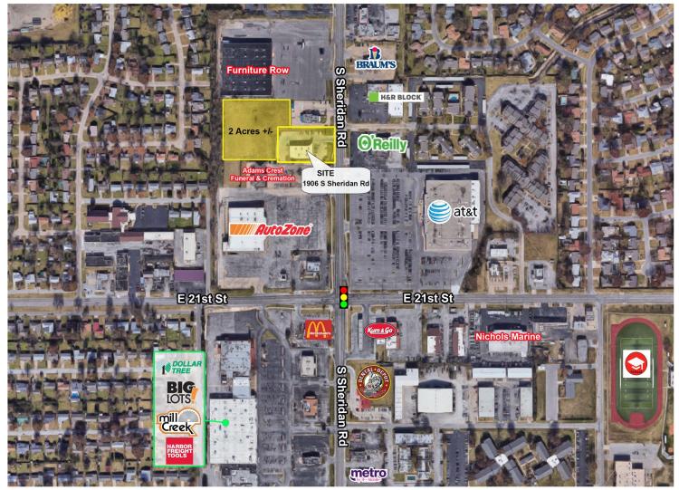 freestanding retail building for sale, tulsa, Ok aerial