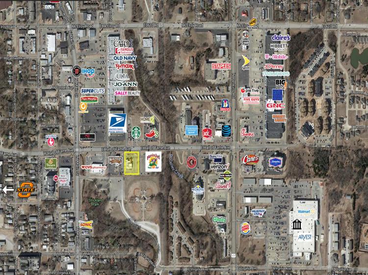 Aerial with location points
