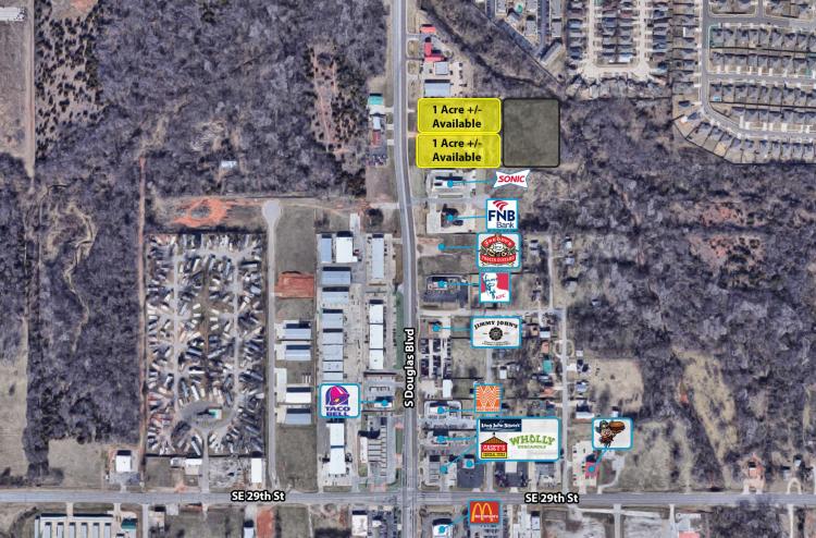 land for sale Midwest City, Ok aerial2