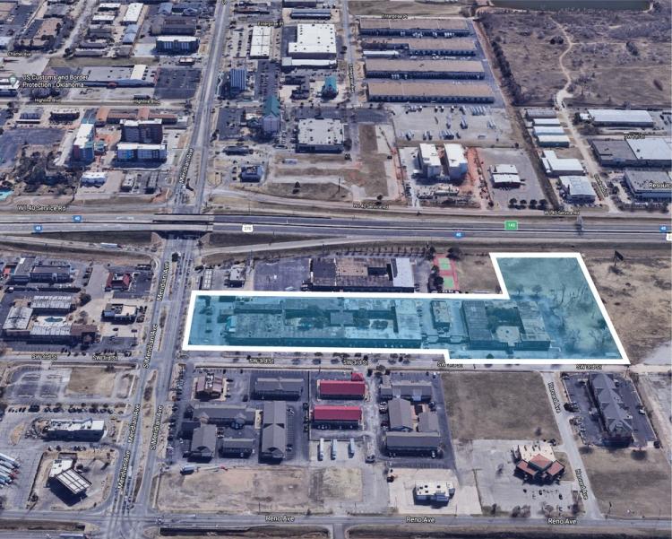 land for sale at I-40 & Meridian Ave Oklahoma City, Ok aerial close up