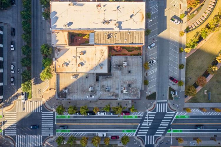 Office | Retail Building For Sale on Colcord Drive, Oklahoma City, Ok aerial intersection