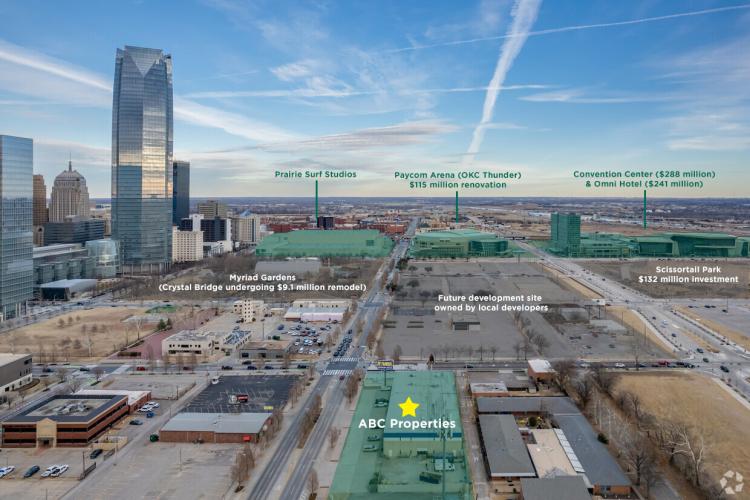Available to Purchase retail building, Oklahoma City, OK aerial