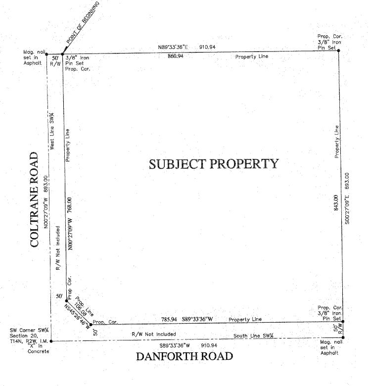 18.68 Acres - retail Land for Sale E Danforth Rd & N Coltrane, Edmond - site plan