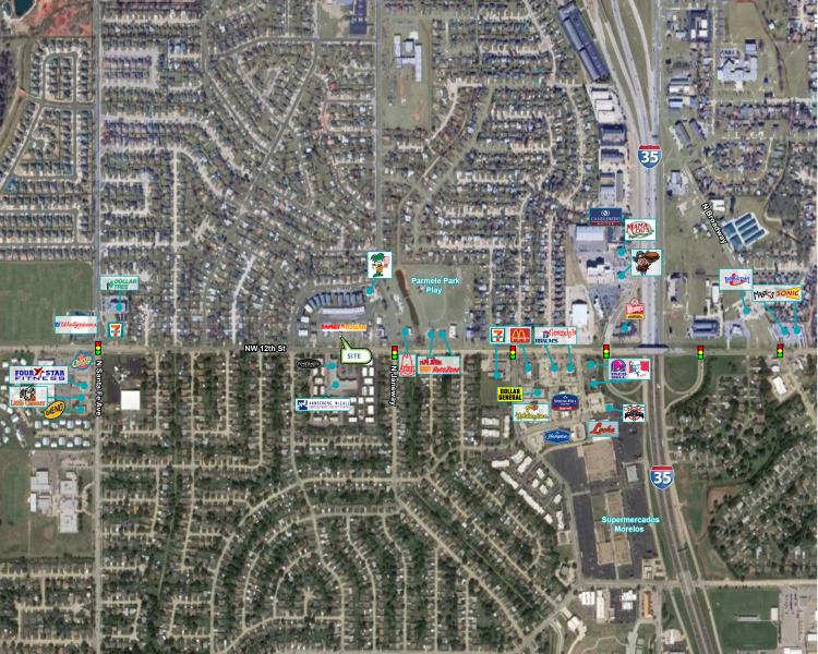 Family Dollar Building retail property For Sale in Moore Ok aerial
