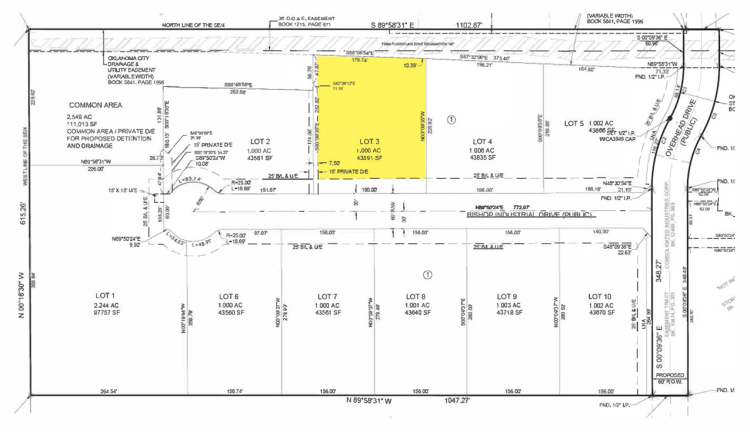 Bishop Addition Site Plan for Industrial Lot 3