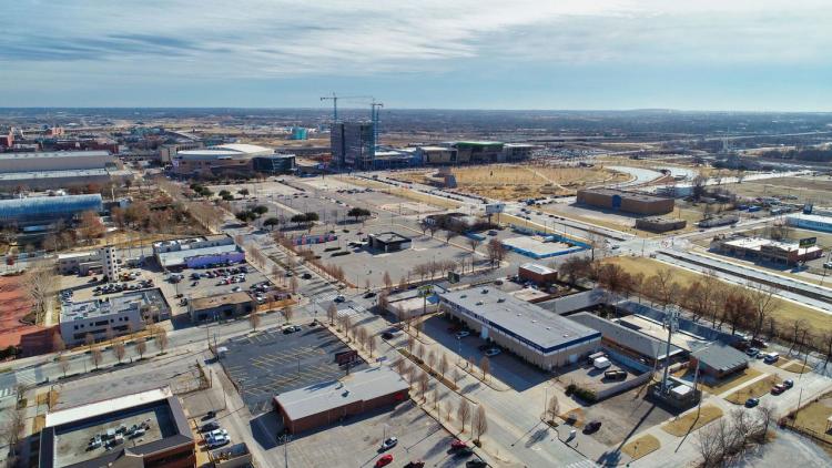Available to Purchase retail building, Oklahoma City, OK aerial