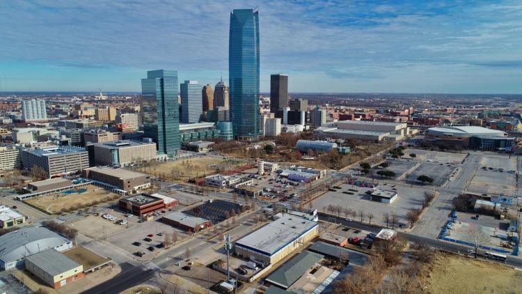 Available to Purchase retail building, Oklahoma City, OK aerial