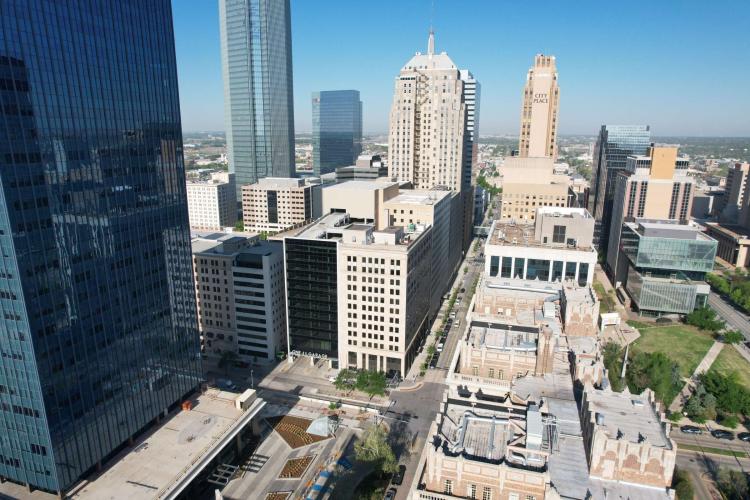 office building for sale in downtown Oklahoma City, OK aerial 2