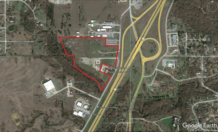2917 Westside Dr in Durant Aerial